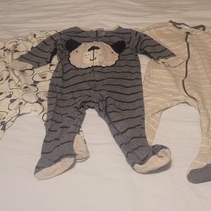 3 pieces of footed pajamas